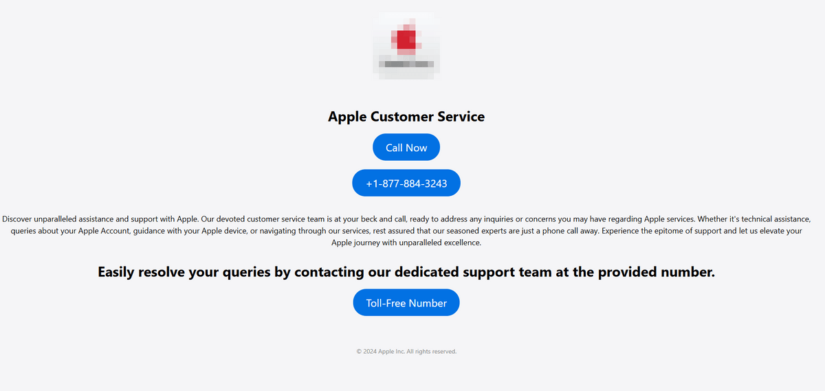 Appleのフィッシングサイト